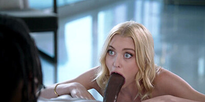 Sex-addicted tiny Blonde can't resist BBC