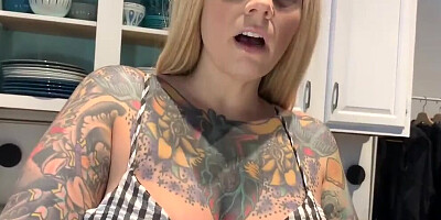Naughty Tattooed babe is craving for some action in this scene