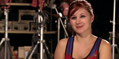 Redhead woman is intimate with a black man on camera for the first time