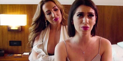 Aroused MILF is more than willing to teach her hot stepdaughter about lesbian sex