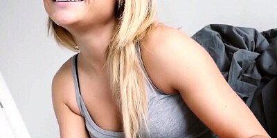 Cute girl is poked with a hard cock in a POV-style video
