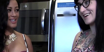 Asian Persuasion Maxine X Bangs Step Daughter Camille Black!