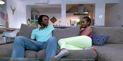 Curvy ebony teen seduced her stepdad and his BBC into passionate banging