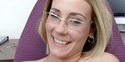 Nerdy lezzies take a brake from work and enjoy hot sex