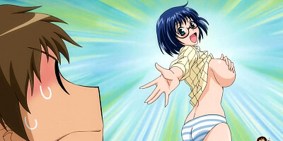 Hentai - Nerdy girl with massive natural tits gets a cream-pie