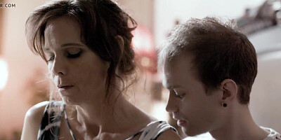 Stepsons give their comforting DP in the bedroom