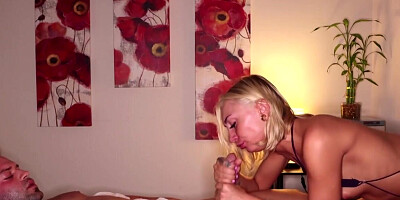 A deep relaxation massage by Chloe leads to an orgasm