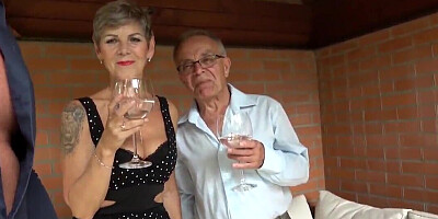 Man penetrates teen while wife has fun with other men