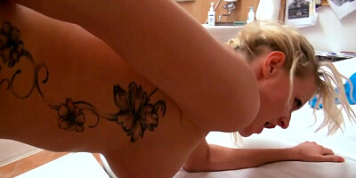 Amateur blonde Czech babe with big tits nailed for cash
