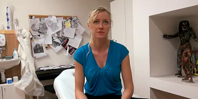 Amateur blonde Czech babe with big tits nailed for cash