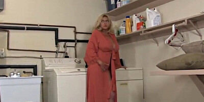 Chubby blonde cougar is spanked red while fucking with her neighbor