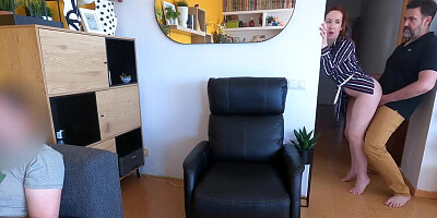 Slutty cougar demonstrates her dick-riding skills on stepson's dick