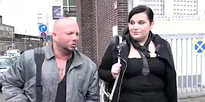Fat mature woman is fingered and fucked on the street