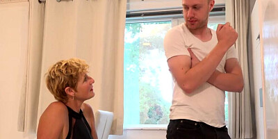 AuntJudysXXX - 57yo Mature Big Tit MILF Ms. Molly Sucks Off her Son's Friend