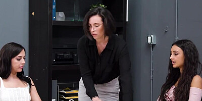 Two gorgeous brunettes will demonstrate their best lesbian licking skills for scientific purposes