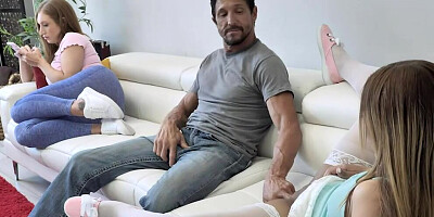 Amazing blondes Skylar Snow & Alita Lee are sharing a cock in 3some