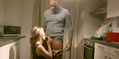 Smoking hot Czech MILF is riding a cock in the kitchen