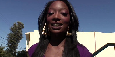 Adorable ebony lady was picked up from the streets and lured into an interracial sex