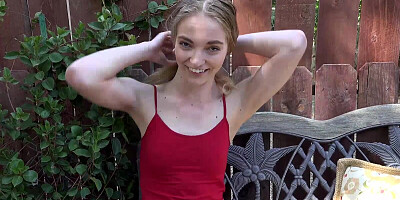 Pale chick was up for a little bit of cock sucking before bending over for sex