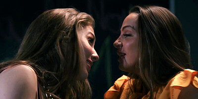 Lesbian instructor pussylicking her busty substitute teacher
