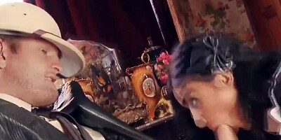 European minx is blowing whit and black cocks before taking them up the butt