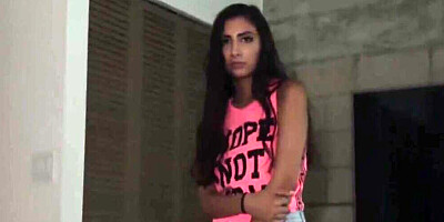 Hot step-sister loses bet and has to fuck hard cock step-brother