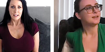 Two webcam chicks are rubbing their pussies for one another over Skype