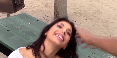 Petite Latina cutie can handle a big cock like a champion