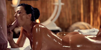 Massage Rooms Sexy Brunettes Hot Tight Slick Tanned Body Fucked