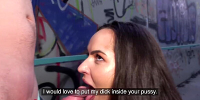 Public Agent Monica Brown has her Tight Russian Pussy Fucked Outdoors