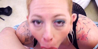 Alexa Night With Big Tits And Mouth Trains Her Throat With A Toy Before Sucking A Dick