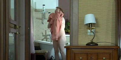 Horny mom sucks stepson's morning wood and gets fucked from behind