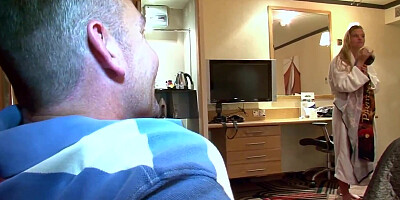 Slutty MILF gets bonked inside the hotel by a stranger