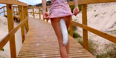Squirting on PUBLIC BEACH and DRIPPING ANAL Creampie! Step Sister & HONEY PLAY BOX part 3