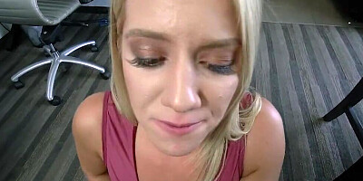 Superb blonde cougar Candice Dare polishes stepson's cock and fucks him