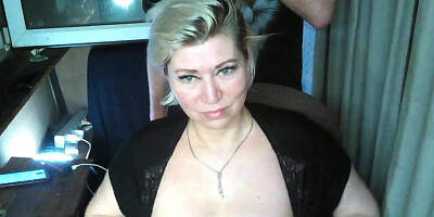 Depraved mature couple from Russia have fun on the balcony