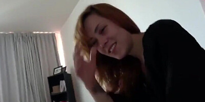 Busty cougar strokes that hard pecker and fucks in POV video