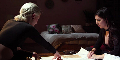 Blonde cooze is about to enjoy sensual lesbian intercourse with her lovely girlfriend