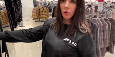 Double surprise in a fitting room from a stepmom