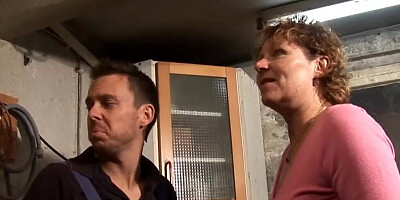 Mature woman sucks a cock and gets fucked from behind