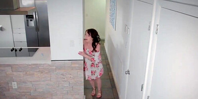 Petite stepsis jumps on her army brother's huge cock