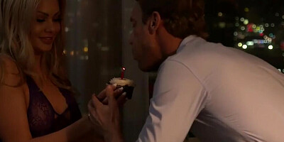 Husband has been craving a deepthroat from his slutty wife for a long time