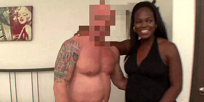 Three Black Girlfriends Swap A Load From A White Cock
