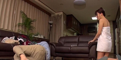 Asian girl is fingered and fucked by a horny stepson