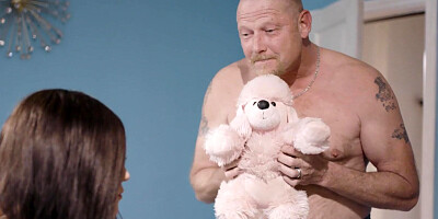 Perverted old daddy asked his hot teen stepdaughter for a blowjob