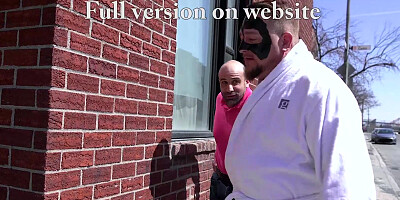 3-Way Porn - A Busty Milf is Nailed Hard by her Husband and the Neighbor
