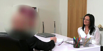 Brunette babe is showing her dick-riding skills at casting couch