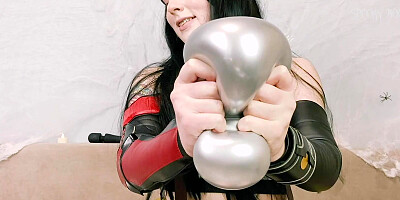 Tifa Lockhart from Final Fantasy talks dirty, blows balloons and pops them with her strong hands