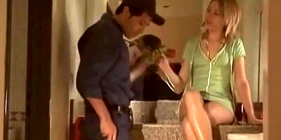 Naughty mom is having a 3way with two guys in this classic video