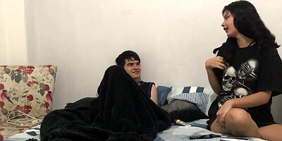My stepbrother's cock is so rich that I fuck him